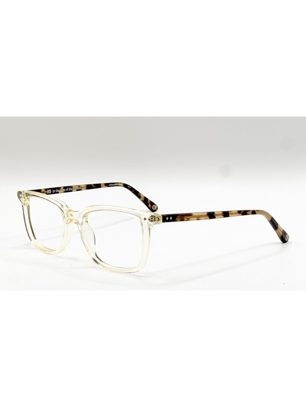 Muse 35-002381 Clear Yellow Tortoise Rectangle Eyeglass Frames 50-18-145